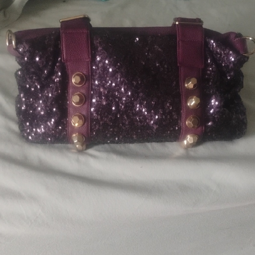 Purple Sequin Women's Bag